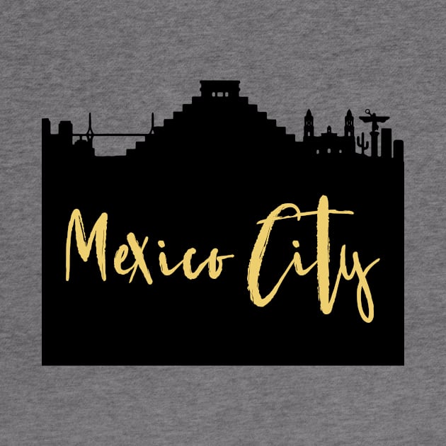 MEXICO CITY MEXICO DESIGNER SILHOUETTE SKYLINE ART by deificusArt